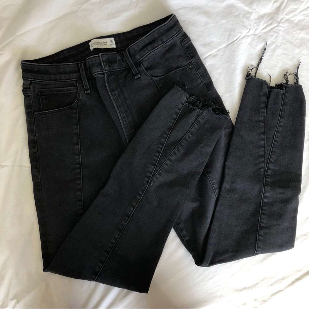 A&F High Rise Super Skinny Ankle Jeans